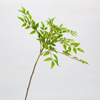 Branche de Nandina Simulée, 110 cm, Tissu Velours, Décoration Intérieure Élégante