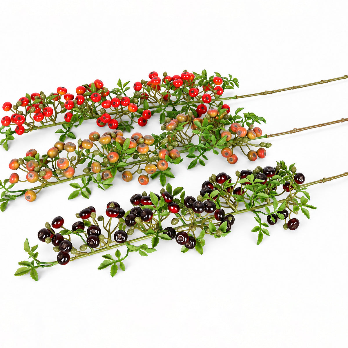 Bouquet de baies artificielles, 87 cm, décoration intérieure élégante, style campagne