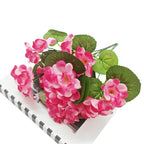 Fleurs artificielles géraniums, bouquet de 5 fleurs, 34 cm, idéal pour décoration intérieure et extérieure