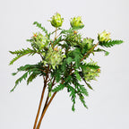 Tige unique de plante artificielle tropicale, Cynara scolymus (Artichaut), 100 cm, décoration intérieure élégante