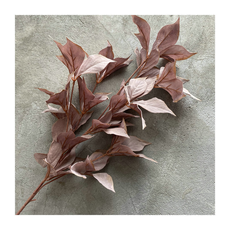 Feuille de Noisetier Artificielle, Tige Unique, 65 Feuilles, 100 cm, Velours, Décoration Élégante pour Mariage et Intérieur