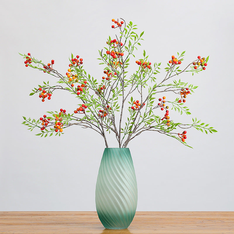 Branche de faux Coriaria avec feuilles et fruits, décoration florale pour intérieur, 98 cm
