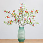 Branche de faux Coriaria avec feuilles et fruits, décoration florale pour intérieur, 98 cm