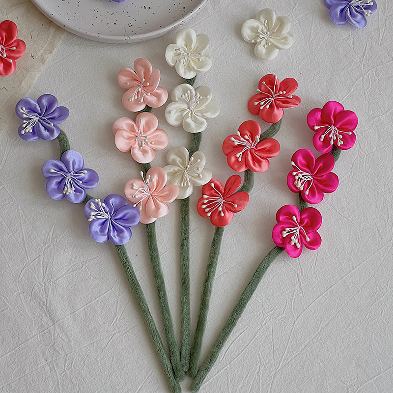 Bouquet de fleurs artificielles en polyester, fleurs de prunier, 30 cm, 10 tiges, décor d'intérieur