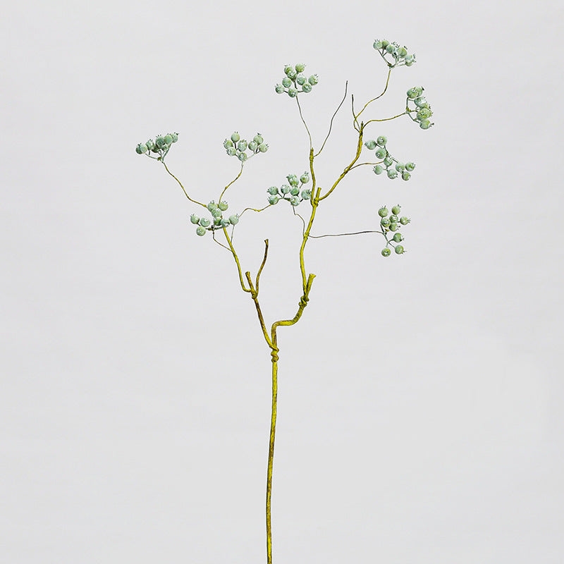 Branche de baies artificielles, 9 baies rouges et houx, décoration intérieure élégante, 70 cm