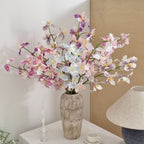 Bouquet de 9 iris artificiels, 94 cm, en tissu soyeux, idéal pour mariages et décoration