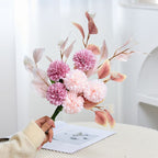 Bouquet de chrysanthèmes et d'eucalyptus artificiels, 46 cm, décoration intérieure, mariage, cadeau