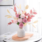 Bouquet de chrysanthèmes et d'eucalyptus artificiels, 46 cm, décoration intérieure, mariage, cadeau