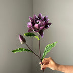Fleur artificielle chic, tige unique avec 2 fleurs d'Artichaut et d'Ananas, 67 cm, pour mariage et décoration intérieure