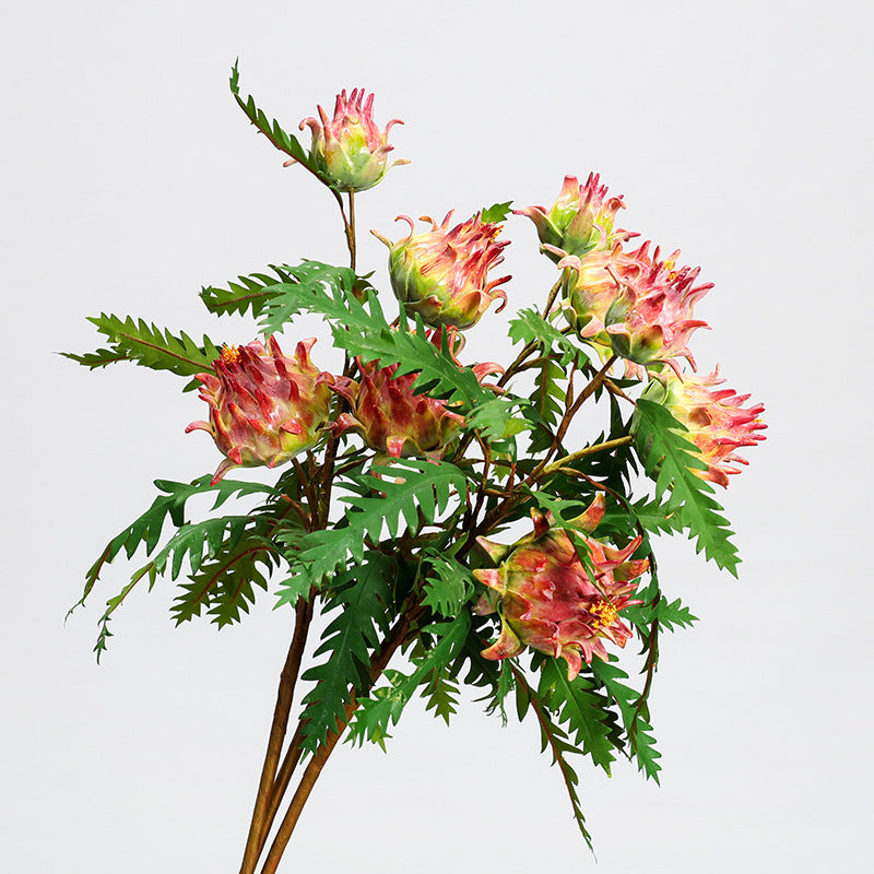 Tige unique de plante artificielle tropicale, Cynara scolymus (Artichaut), 100 cm, décoration intérieure élégante