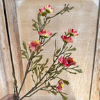 Fleur artificielle Marguerite, tige unique avec 9 fleurs, 84 cm, style rétro, polyester soyeux, décoration intérieure