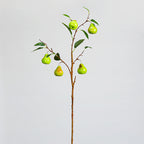Branche décorative en mousse avec poires en faux fruits, 98 cm, décoration d'intérieur élégante, pour maison, hôtel ou mariage