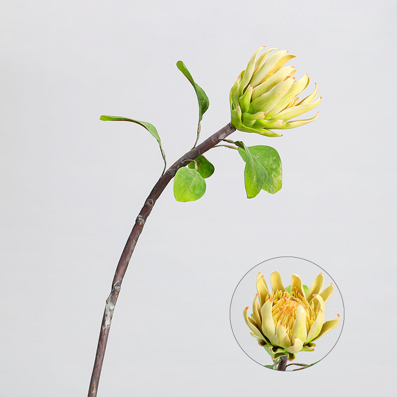 Fleur artificielle haut de gamme Protéa royale d'Afrique du Sud, tige unique de 63 cm, décoration intérieure et mariage