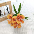 Fleur artificielle Rhododendron, 3 fleurs sur une tige de 70 cm, tissu polyester soyeux, décoration intérieure