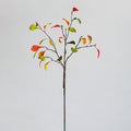 Branche de feuilles de kaki en soie artificielle, longueur 93 cm, décoration intérieure, style campagne