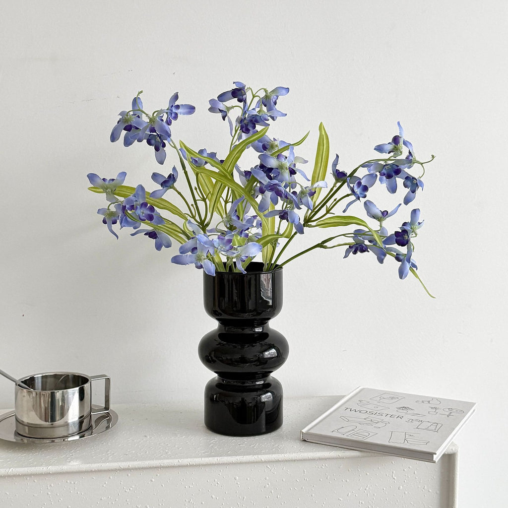 Fleur artificielle orchidée Cymbidium, tige unique, 50 cm, décoration intérieure élégante