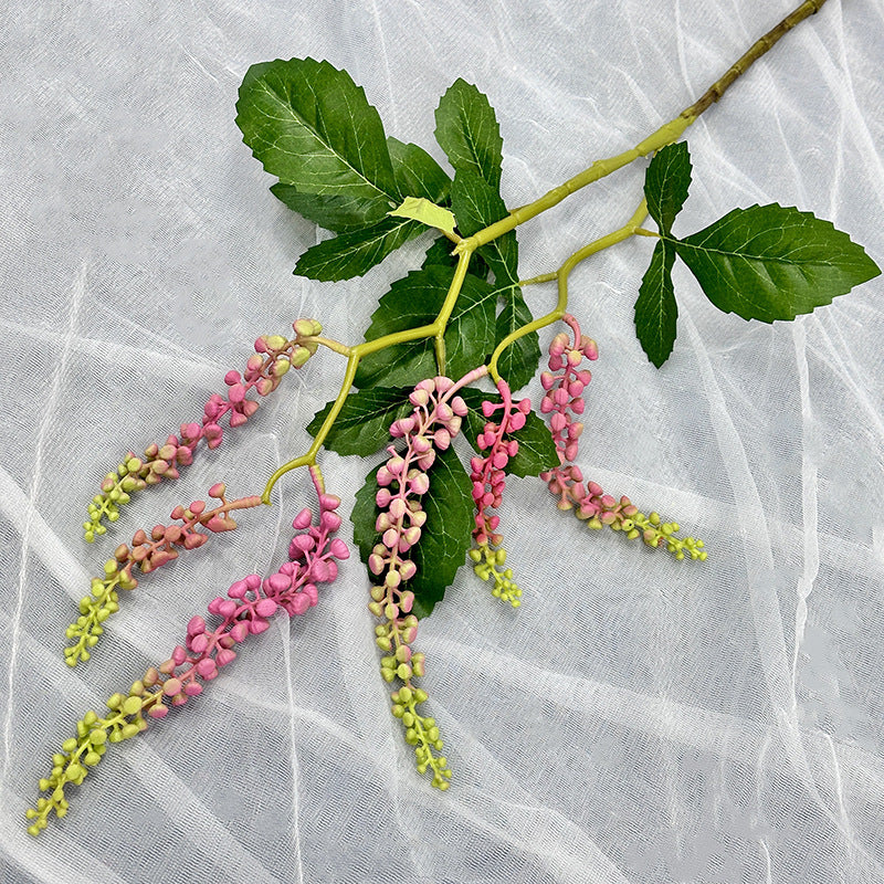 Plante Artificielle en Latex, Tige Unique avec 6 Fruits, 82 cm, Décoration Élégante pour Mariage, Maison ou Espace Commercial
