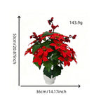Bouquet artificiel de poinsettias en velours, 53 cm, décoration de Noël et fêtes, intérieur chic
