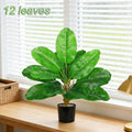 Plante artificielle de Ravenale, 43 cm, 12 feuilles, décoration intérieure et extérieure