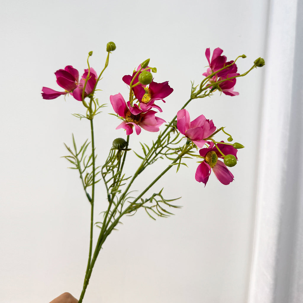 Bouquet de 8 Cosmos en Soie Artificielle, 68 cm - Décoration de Mariage, Maison ou Événement, Style Champêtre et Bohème