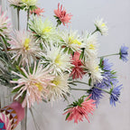 Fleur Artificielle Marguerite en Soie Polyester, Tige Unique avec 3 Fleurs, 73 cm, pour Décoration Intérieure