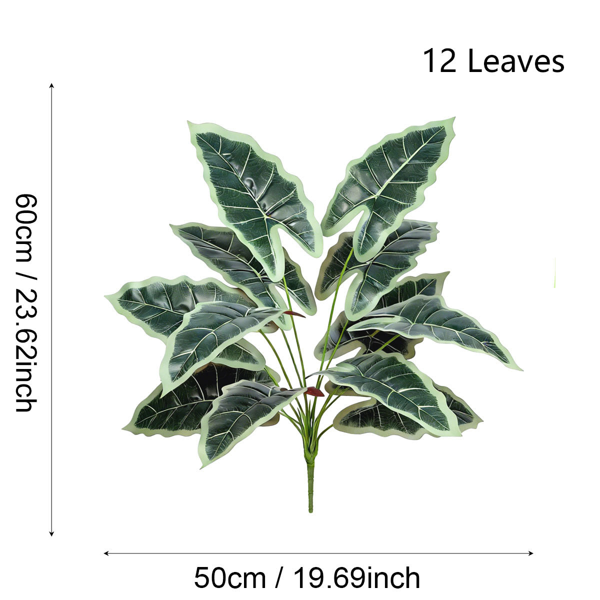 Plante Artificielle Alocasia, Décoration d'Intérieur et d'Extérieur, 60 cm, Style Scandinave