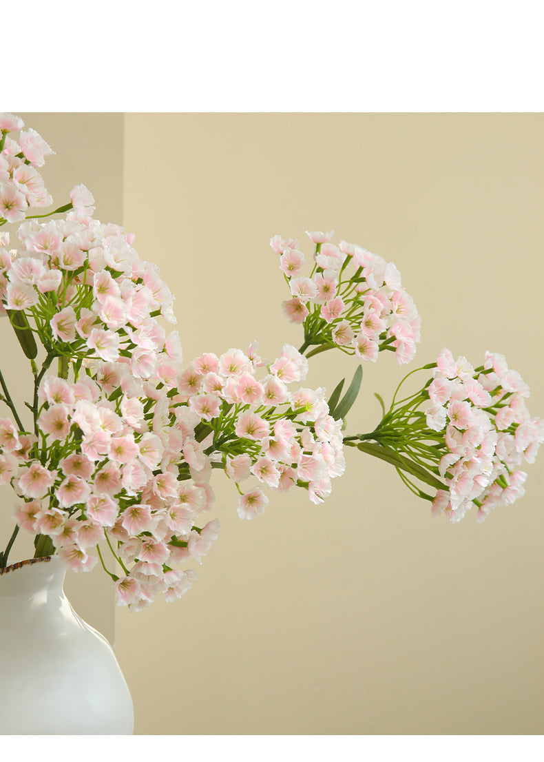 Fleur artificielle en soie polyester, tige unique avec 3 fleurs d'œillet, 72 cm, pour décoration intérieure et événements