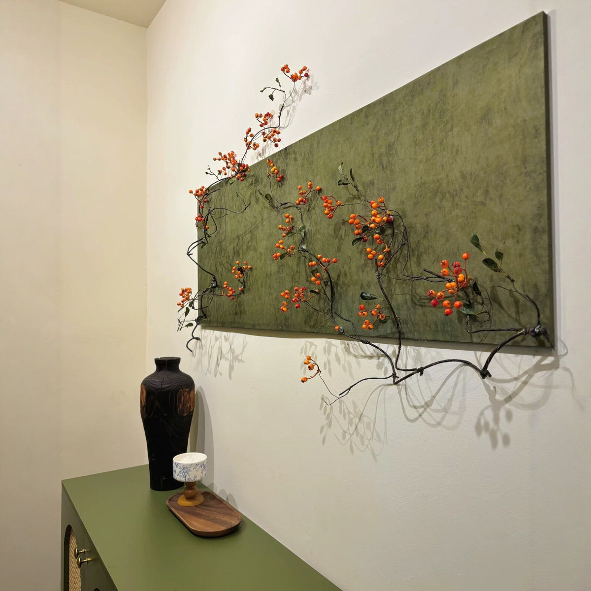 Guirlande de vigne artificielle en mousse, 130 cm, décoration murale élégante pour intérieur