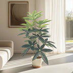 Plante Artificielle Feuille de Chance, 77 cm, Décor Moderne pour Intérieur