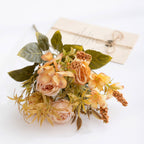 Bouquet de Roses Artificielles en Soie, 35 cm, Décoration d'Intérieur, Mariage, Événements, Cadeau