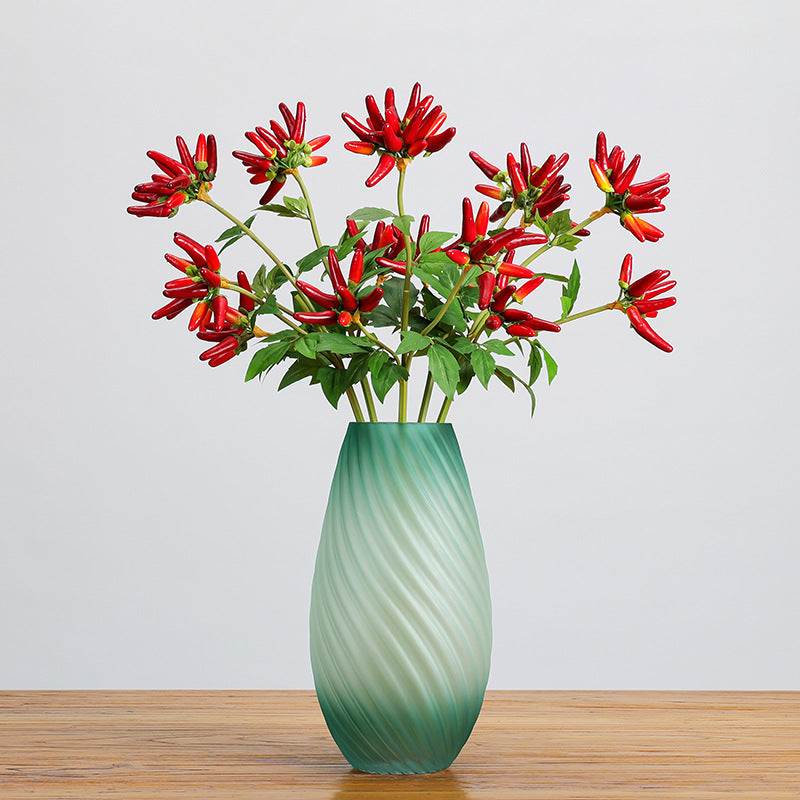 Branche artificielle de piments décoratifs, 69 cm, 32 fruits, intérieur