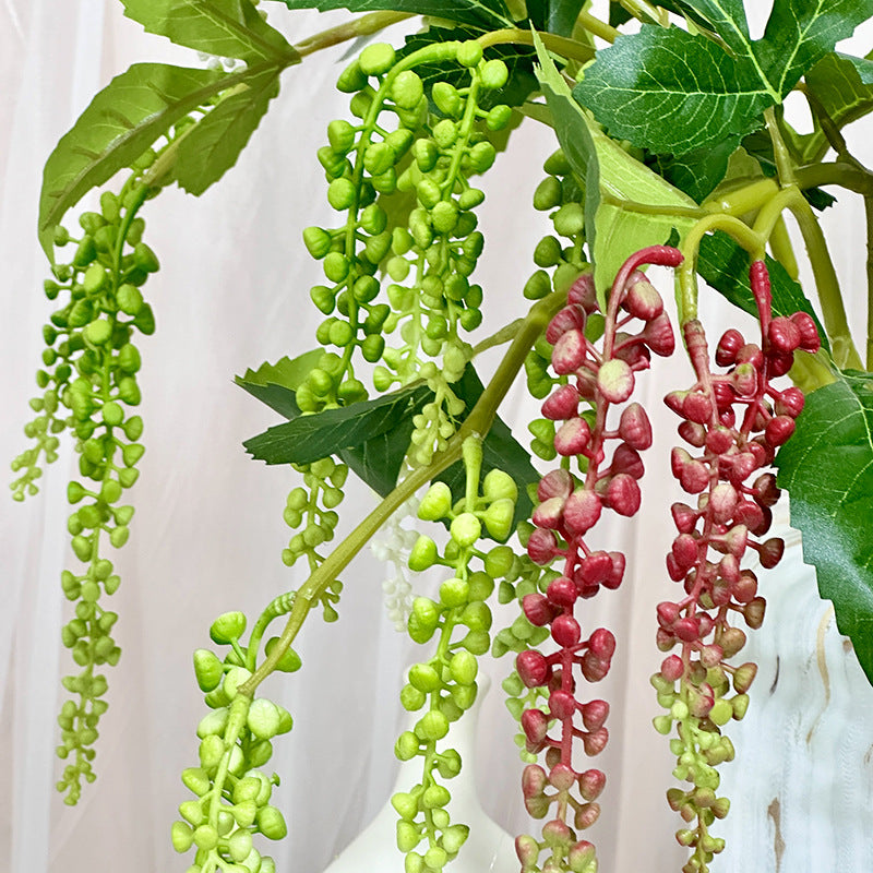Plante Artificielle en Latex, Tige Unique avec 6 Fruits, 82 cm, Décoration Élégante pour Mariage, Maison ou Espace Commercial