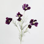 Fleurs artificielles Cosmos, bouquet de 6 tiges en soie polyester, 60 cm, décoration intérieure élégante