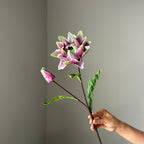 Fleur artificielle chic, tige unique avec 2 fleurs d'Artichaut et d'Ananas, 67 cm, pour mariage et décoration intérieure