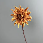 Fleur artificielle en PU, tige unique chrysanthème, 62 cm de haut, tête de 20 cm, décoration intérieure élégante, mariage & maison