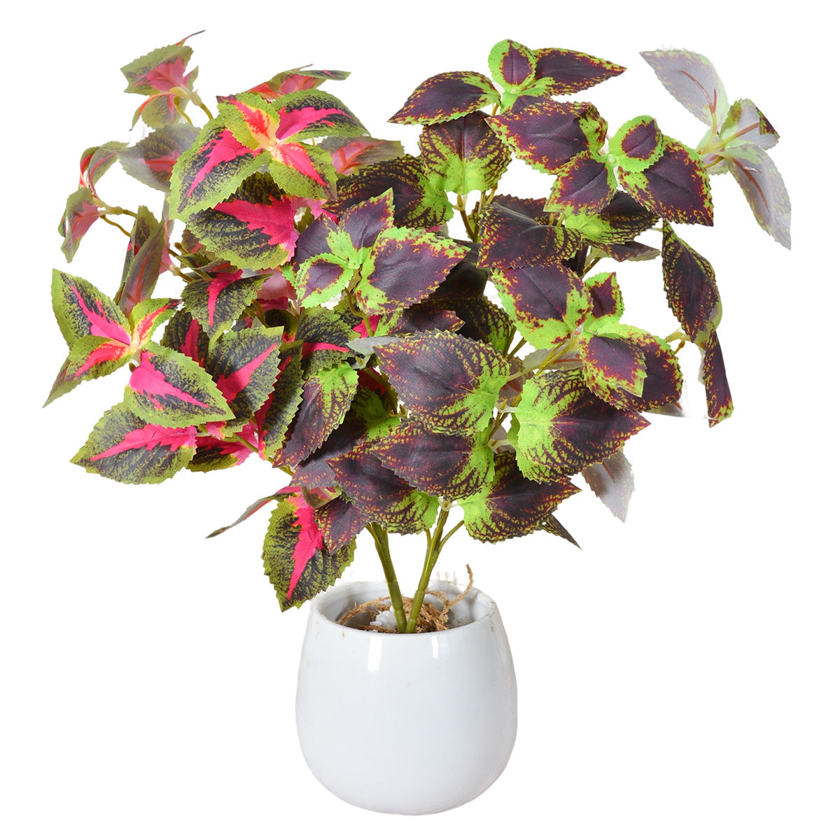 Plante Artificielle Feuillage Coleus, 45 cm, Décoration Intérieure, Style Champêtre et Élégant