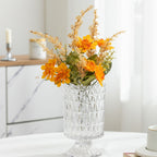 Bouquet de fleurs artificielles rétro automnal, 36 cm - Marguerites et blé, décoration de mariage et maison