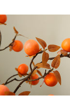 Branche artificielle de kakis d'automne, décoration d'intérieur, 66 cm, style rétro, pour maison, hôtels et vitrines