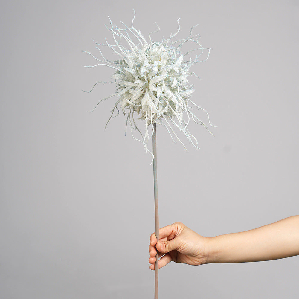 Fleur artificielle Boule Éclair, tige unique, 75 cm, tissu polyester, décoration intérieure/extérieure, mariage, événements
