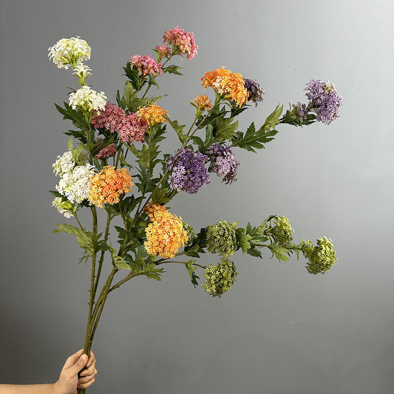 Bouquet de 6 fleurs d'hortensia en plastique, 85 cm, décoration intérieure élégante pour mariage, maison ou bureau