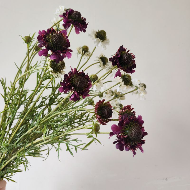 Fleurs artificielles en soie polyester, bouquet de marguerites et orchidées, 74 cm, décoration intérieure