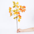 Bouquet de feuilles d'érable artificielles miniatures, 3 branches, 58 cm, décoration d'intérieur élégante, style campagne chic