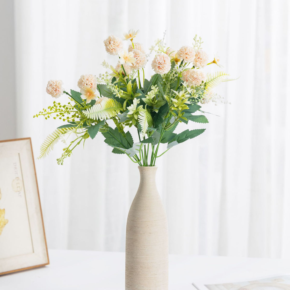 Fleurs artificielles pissenlit et hortensia, bouquet de 8 têtes, 36 cm, décoration intérieure et extérieure, mariage, événements, sans entretien