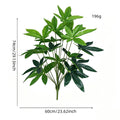 Plante artificielle feuilles de fortune, 18 tiges, 74 cm, décoration intérieure élégante, style rétro français