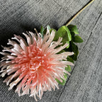 Fleur artificielle Chrysanthème Griffe de Dragon à tige unique, 73 cm, soie polyester, décoration intérieure et mariage