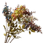 Fleur artificielle en tige unique, corail vert, feuilles d'eucalyptus, 83 cm, décoration intérieure et extérieure