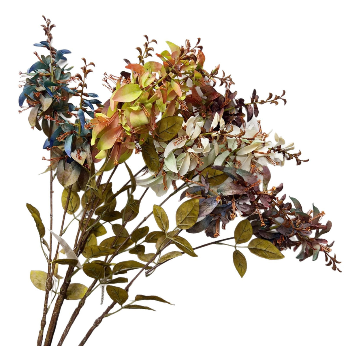 Fleur artificielle en tige unique, corail vert, feuilles d'eucalyptus, 83 cm, décoration intérieure et extérieure