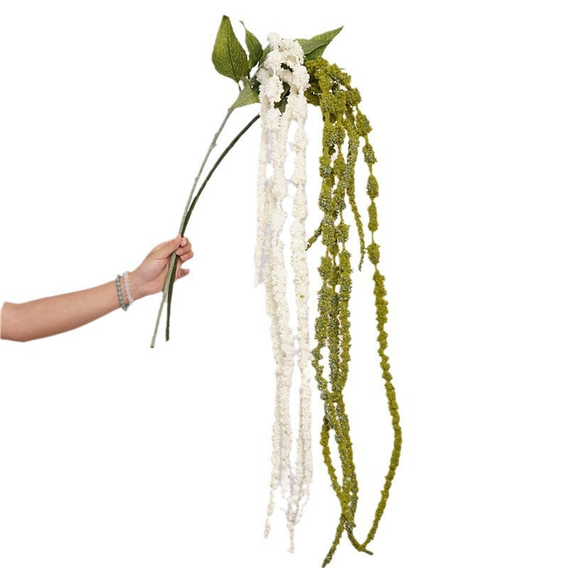 Guirlande florale artificielle en mousse, 125 cm, amarante queue-de-renard et larmes d'amour, décoration intérieur extérieur, mariage, événement, pas d'entretien