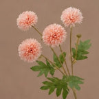Bouquet de 4 fleurs artificielles en soie polyester, pissenlit et chrysanthème, 55 cm, décoration intérieure et extérieure