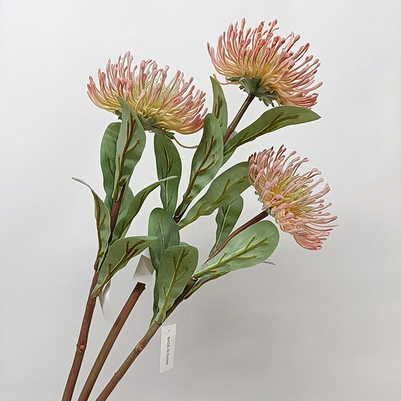 Fleur artificielle chrysanthème vert, tige unique de 58 cm, décoration intérieure style campagne